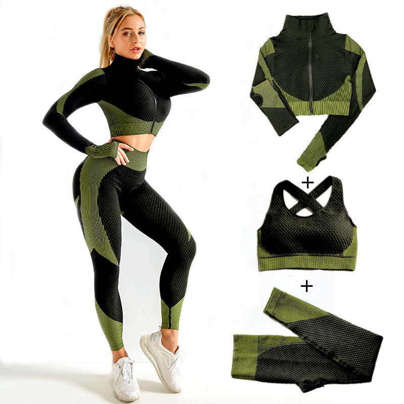 Compression Long Pant - Damskie bezszwowe zestawy do jogi 2