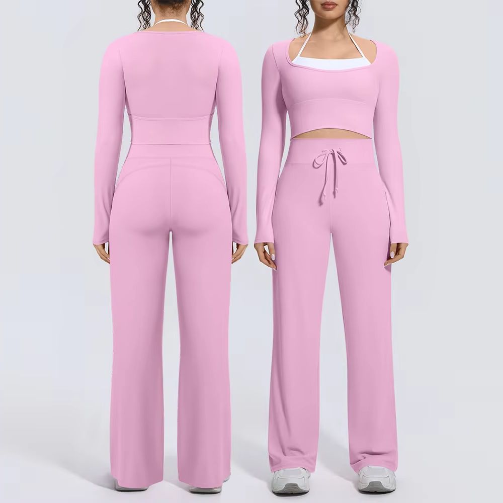 Compression Long Pant - Damski zestaw do jogi 2-częściowy: top