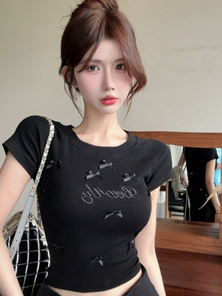 Letnia damska słodka koszulka  – T Shirt Tight Fit recenzja i cena